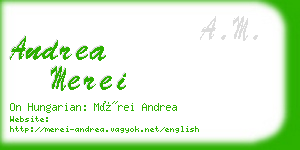 andrea merei business card